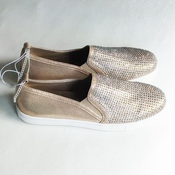 Carlos by Carlos Santana Shoes - NWOT Carlos Pave' Studded Loafers Slip-On Shoes 8 Light Gold